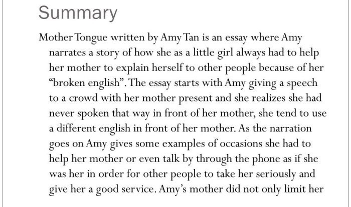 Amy tan mother tongue pdf