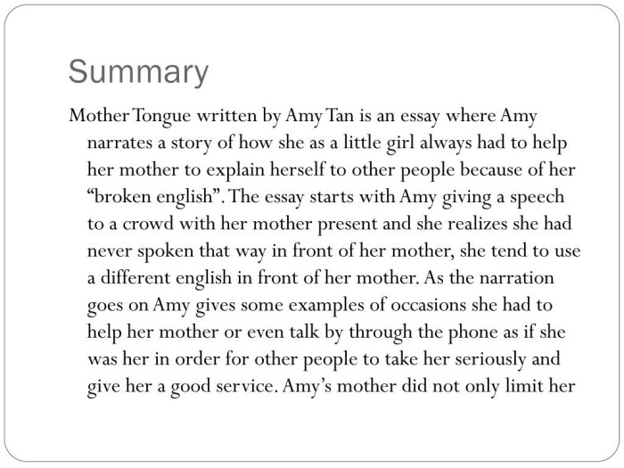 Amy tan mother tongue pdf