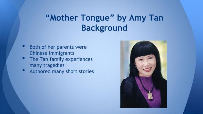 Amy tan mother tongue pdf