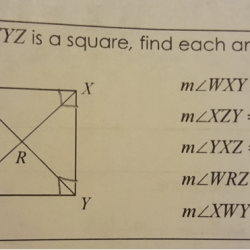 If wxyz is a square find each angle