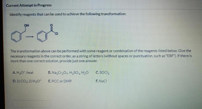 Which reagents will achieve the following transformation