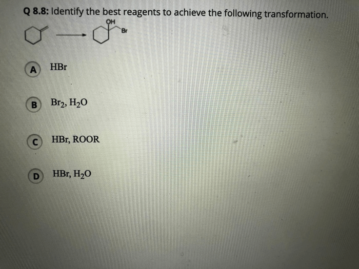 Which reagents will achieve the following transformation