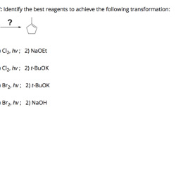 Which reagents will achieve the following transformation